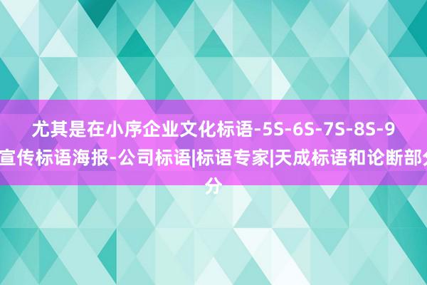 尤其是在小序企业文化标语-5S-6S-7S-8S-9S宣传标语海报-公司标语|标语专家|天成标语和论断部分